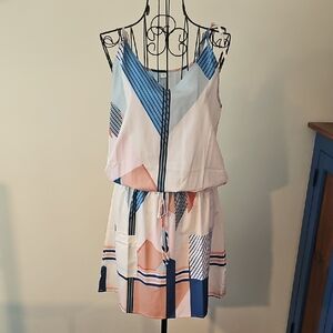 Stylish Geometric Print Dress